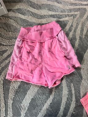 Free people movement High-Waisted neon pink Lounge Shorts